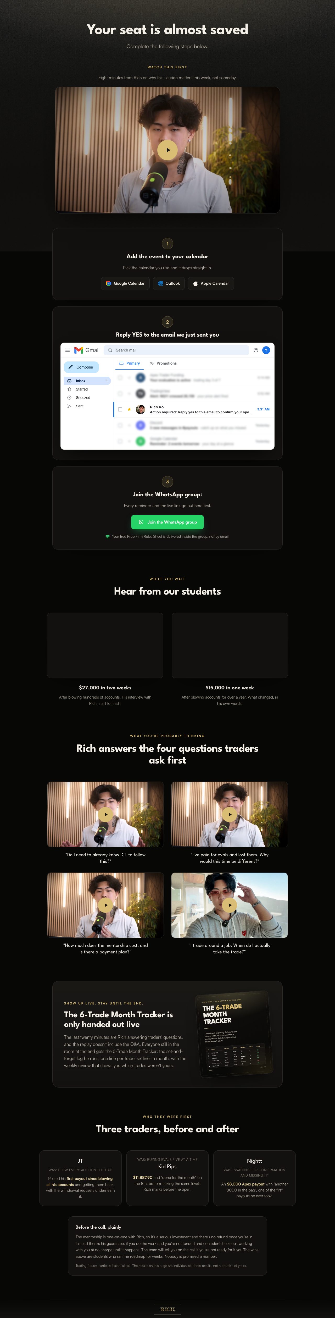 Thank-you page preview